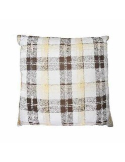 Cojín 60 x 60 cm Cuadros Marrón (6 Unidades)