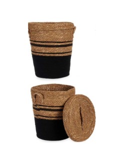 Panier Marron Noir Algues marines 36 x 43 x 36 cm (4 Unités)