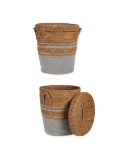 Panier Marron Gris Algues marines 44 x 48 x 44 cm (4 Unités)