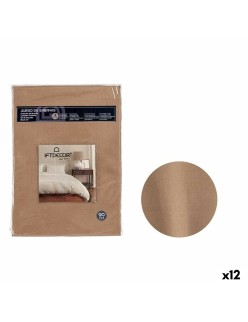 Set di Lenzuola Singolo Marrone (12 Unità)