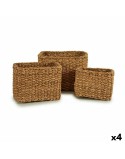 Conjunto de Cestos Castanho (4 Unidades)
