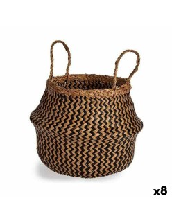 Cesta Decorativa Nero Naturale Juncus 8 L 31 x 38 x 31 cm (8 Unità)