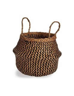 Cesta Decorativa Nero Naturale Juncus 8 L 31 x 38 x 31 cm (8 Unità)