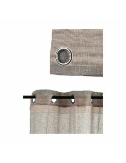 Cortina Bege Cinzento 140 x 0,1 x 260 cm (6 Unidades)