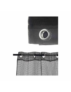 Curtain 140 x 260 cm Grille Black (6 Units)
