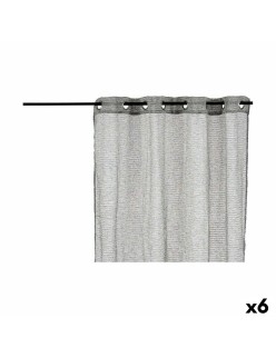 Cortina 140 x 260 cm Cinzento (6 Unidades)