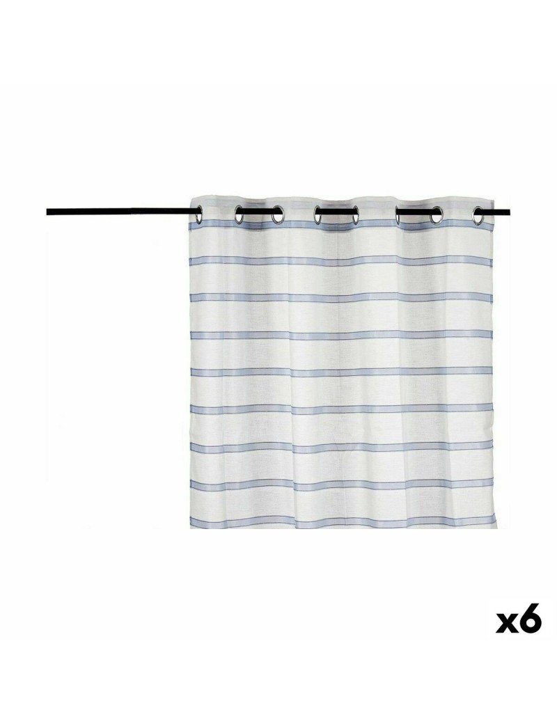 Cortina Riscas Azul 140 x 0,1 x 260 cm (6 Unidades)