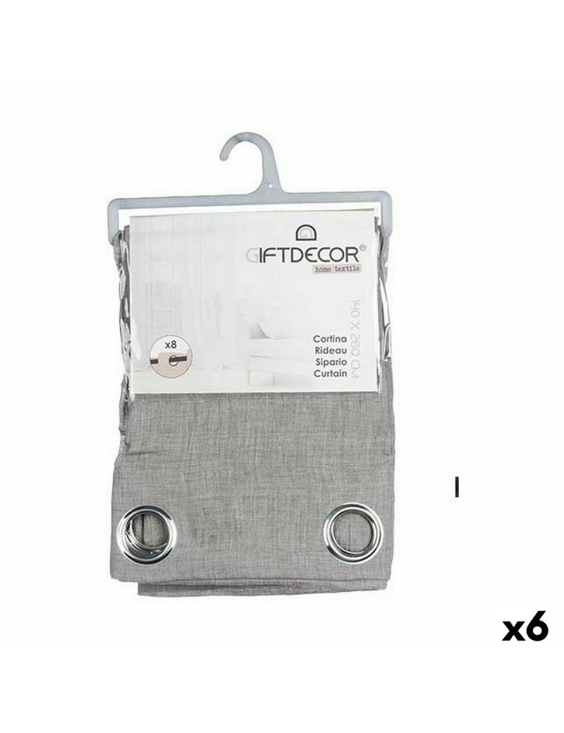 Tenda Grigio 140 x 0,1 x 260 cm (6 Unità)