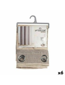 Tenda Beige Grigio 140 x 0,1 x 260 cm (6 Unità)