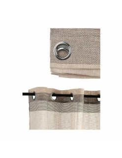 Cortina Bege Cinzento 140 x 0,1 x 260 cm (6 Unidades)