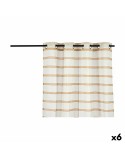 Cortina Riscas Castanho 140 x 0,1 x 260 cm (6 Unidades)