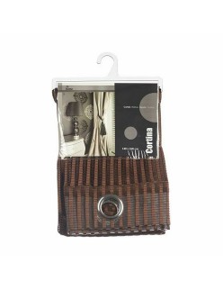 Curtain 140 x 260 cm Brown (6 Units)