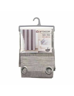 Cortina Blanco Gris 140 x 0,1 x 260 cm (6 Unidades)