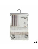 Cortina Riscas Cinzento escuro 140 x 0,1 x 260 cm (6 Unidades)