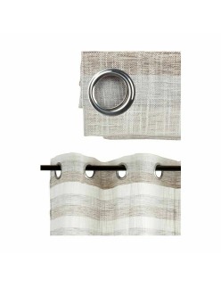 Cortina Riscas Cinzento escuro 140 x 0,1 x 260 cm (6 Unidades)