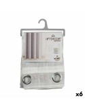 Cortina Riscas Cinzento claro 140 x 0,1 x 260 cm (6 Unidades)