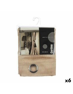 Curtain 140 x 260 cm Grille Beige (6 Units)