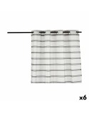 Cortina Riscas Cinzento 140 x 0,1 x 260 cm (6 Unidades)