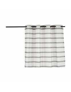 Cortina Riscas Cinzento 140 x 0,1 x 260 cm (6 Unidades)
