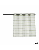 Cortina Riscas Verde 140 x 0,1 x 260 cm (6 Unidades)