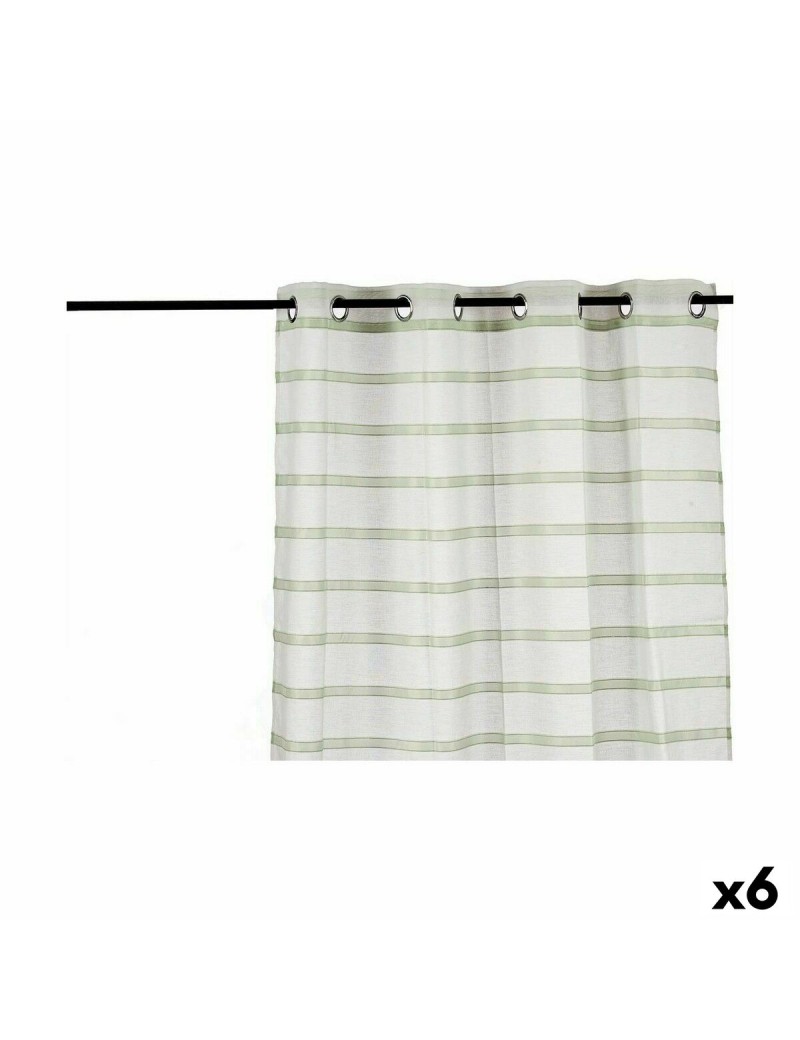 Tenda Righe Verde 140 x 0,1 x 260 cm (6 Unità)
