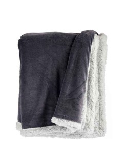 Manta Blanco Gris 130 x 1 x 170 cm (6 Unidades)