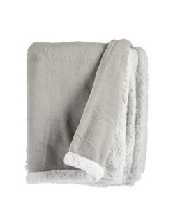 Manta Blanco Gris claro 130 x 1 x 170 cm (6 Unidades)