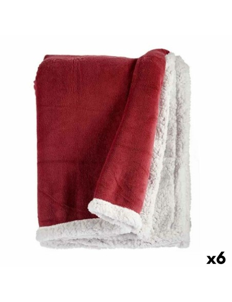 Manta Rosa oscuro Blanco 130 x 1 x 170 cm (6 Unidades)