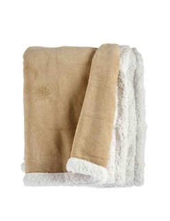 Manta Blanco Beige 130 x 1 x 170 cm (6 Unidades)