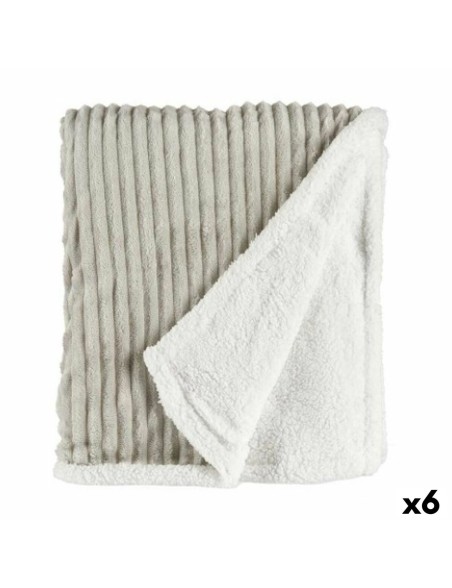 Manta Blanco Gris 200 x 150 x 1,5 cm (6 Unidades)