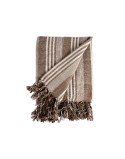 Foulard Multiusos Rayas 235 x 205 cm Blanco Beige (8 Unidades)