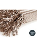 Foulard Multiusos Rayas 235 x 205 cm Blanco Beige (8 Unidades)