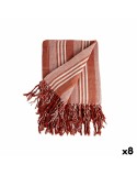 Mehrzweck-Überwurf Streifen 235 x 205 cm Weiß Rot (8 Stück)