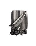 Foulard Multiusos Rayas 235 x 205 cm Blanco Gris (8 Unidades)