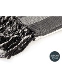 Foulard Multiusos Rayas 235 x 205 cm Blanco Gris (8 Unidades)
