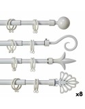 Curtain Bar Extendable White Iron 5 x 122 x 5 cm (8 Units)