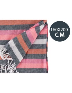 Foulard Multiusos 160 x 200 cm Rosa (12 Unidades)