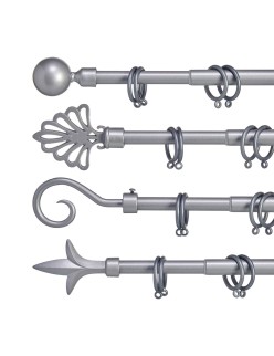 Curtain Bar Extendable Silver Iron 5 x 122 x 5 cm (8 Units)