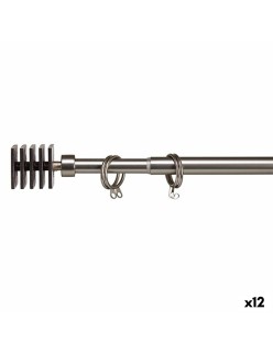 Curtain Bar Extendable Squared Silver Iron 4,5 x 180 x 4,5 cm (12 Units)