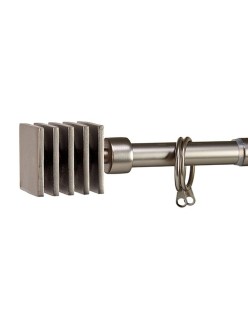 Curtain Bar Extendable Squared Silver Iron 4,5 x 180 x 4,5 cm (12 Units)