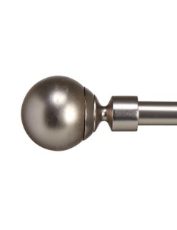 Bastone per Tende Estensibile Sfera Argentato Ferro 5 x 126 x 5 cm (12 Unità)
