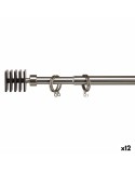Curtain Bar Extendable Squared Silver Iron 4,5 x 125,5 x 4,5 cm (12 Units)