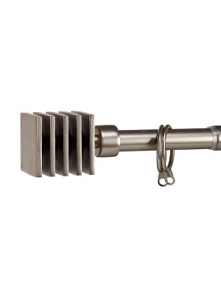 Curtain Bar Extendable Squared Silver Iron 4,5 x 125,5 x 4,5 cm (12 Units)