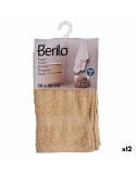 Toalla de baño Berilo 89656 Crema 80 % algodón 20 % Poliéster 30 x 50 cm (12 Unidades)