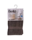 Toalla de baño Berilo 89668 Gris 80 % algodón 20 % Poliéster 30 x 50 cm (12 Unidades)