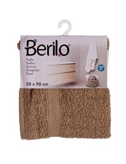 Toalla de baño Berilo 89661 Camel 80 % algodón 20 % Poliéster 50 x 90 cm (6 Unidades)