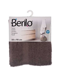 Toalla de baño Berilo 89669 Gris 80 % algodón 20 % Poliéster 50 x 90 cm 50 x 0,5 x 90 cm (6 Unidades)
