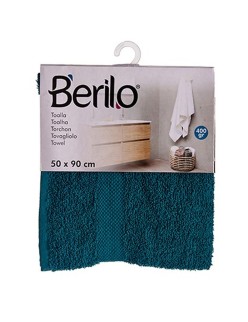 Toalla de baño Berilo 89673 Azul 80 % algodón 20 % Poliéster 50 x 90 cm (6 Unidades)