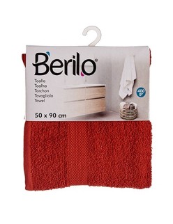 Toalla de baño Berilo 89665 Teja 80 % algodón 20 % Poliéster 50 x 90 cm (6 Unidades)