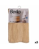 Toalla de baño Berilo 89658 Crema 80 % algodón 20 % Poliéster 70 x 130 cm (3 Unidades)
